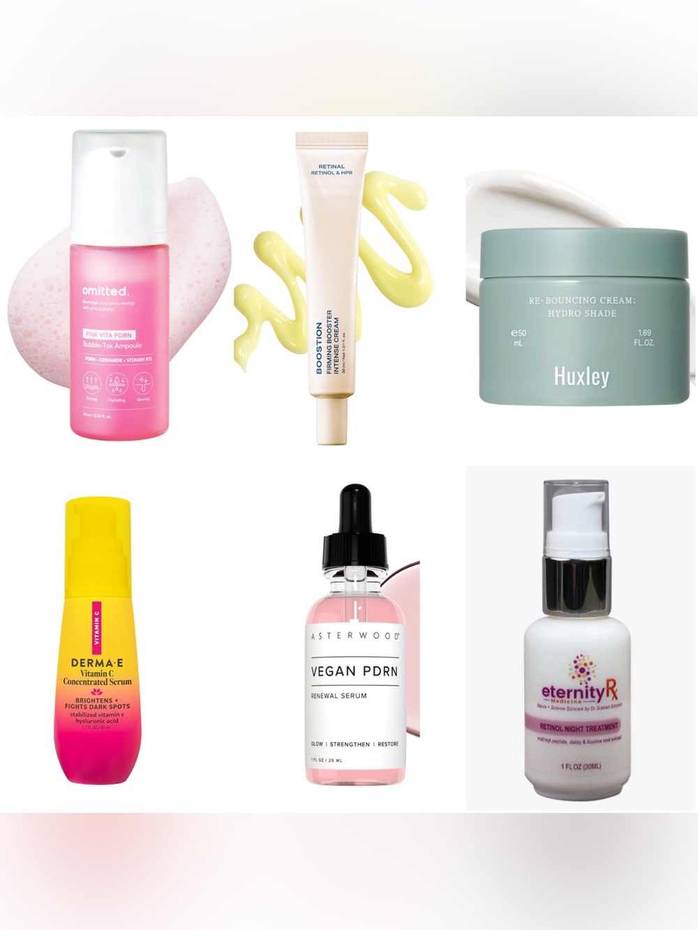 6 Piece Anti-Aging Skincare Bundle, Korean and US Products